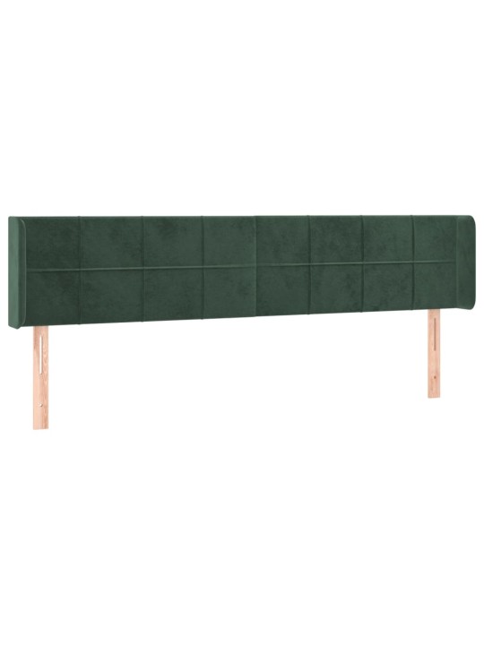 Voodipeats servadega, tumeroheline, 203x16x78/88 cm, samet