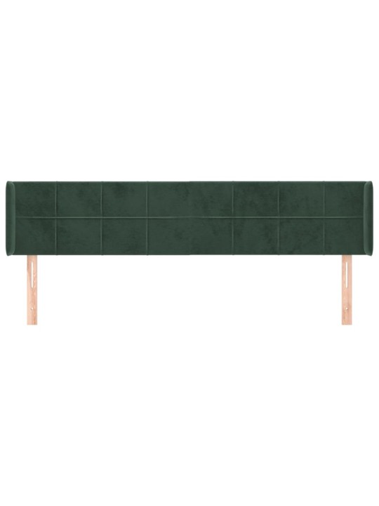 Voodipeats servadega, tumeroheline, 203x16x78/88 cm, samet