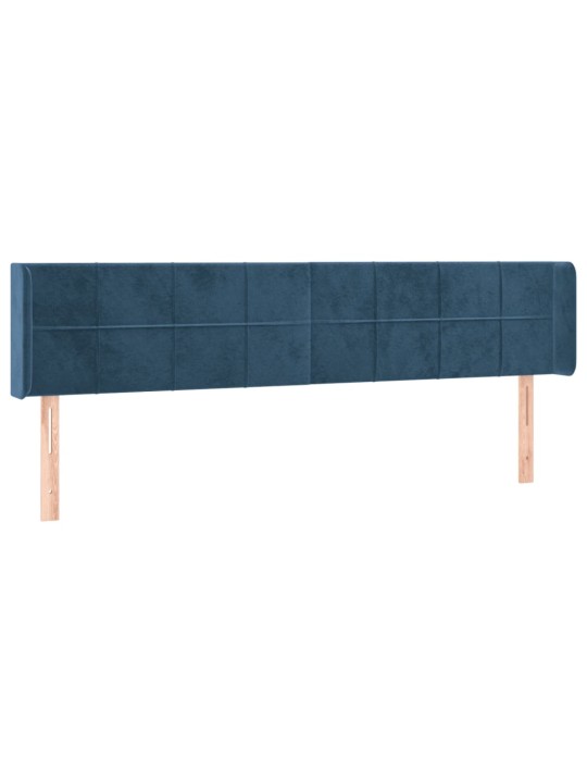 Voodipeats servadega, tumesinine, 203x16x78/88 cm, samet