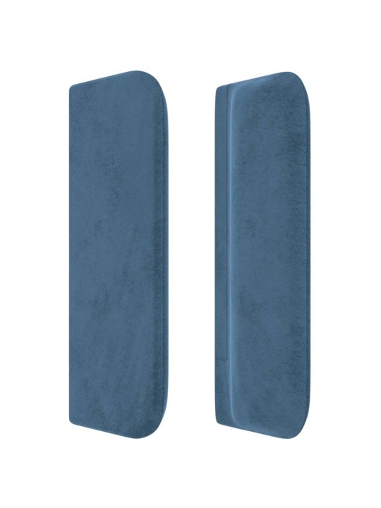 Voodipeats servadega, tumesinine, 203x16x78/88 cm, samet