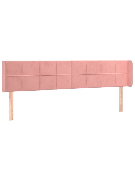 Voodipeats servadega, roosa, 203x16x78/88 cm, samet