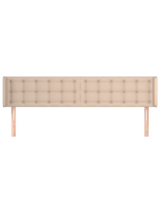 Voodipeats servadega, cappuccino, 203x16x78/88 cm, kunstnahk
