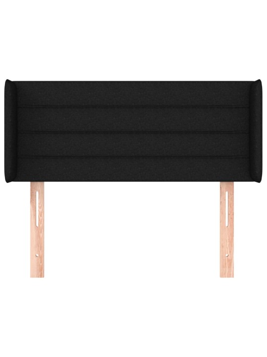 Voodipeats servadega, must, 83x16x78/88 cm, kangas