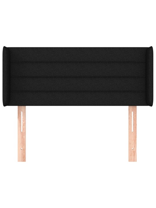 Voodipeats servadega, must, 93x16x78/88 cm, kangas