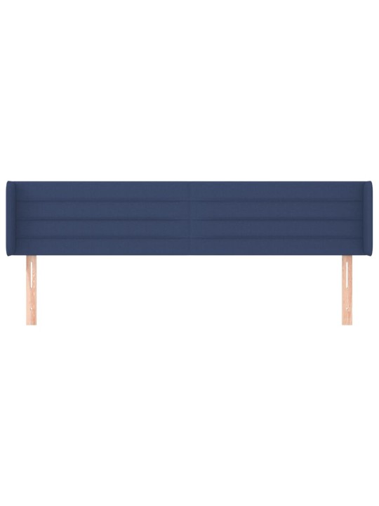 Voodipeats servadega, sinine, 163x16x78/88 cm, kangas