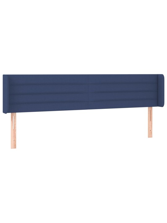 Voodipeats servadega, sinine, 203x16x78/88 cm, kangas