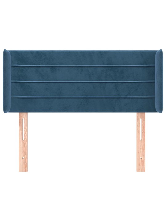 Voodipeats servadega, tumesinine, 103x16x78/88 cm, samet