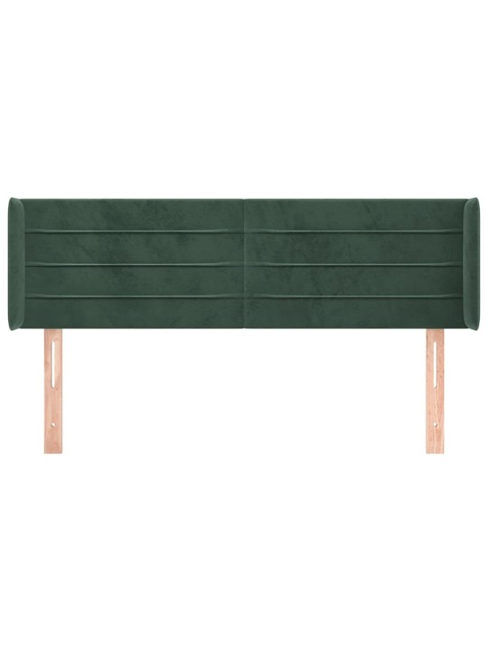 Voodipeats servadega, tumeroheline, 147x16x78/88 cm, samet
