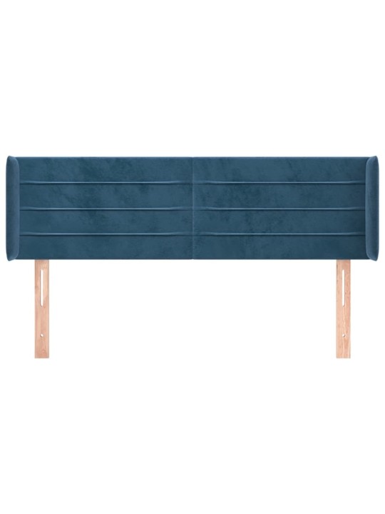 Voodipeats servadega, tumesinine, 147x16x78/88 cm, samet
