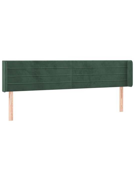 Voodipeats servadega, tumeroheline, 203x16x78/88 cm, samet