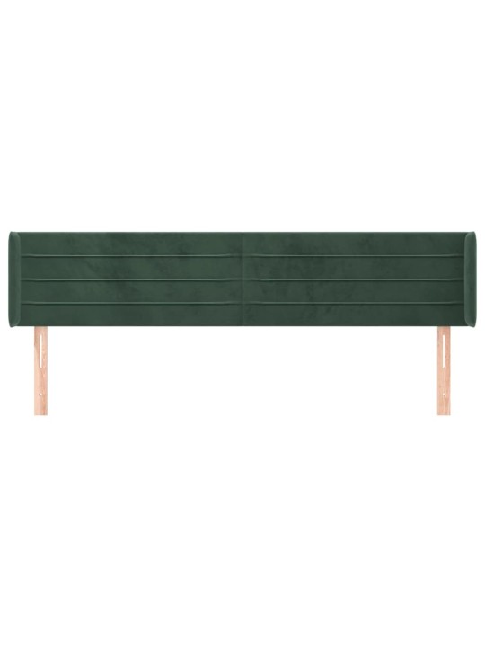 Voodipeats servadega, tumeroheline, 203x16x78/88 cm, samet
