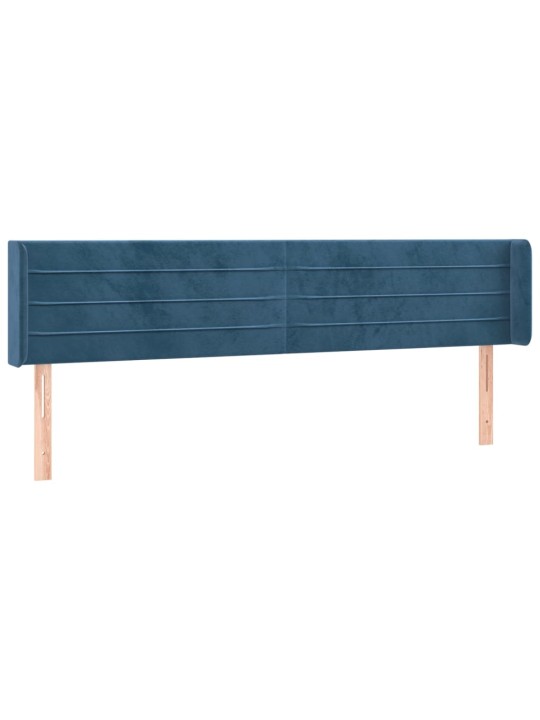 Voodipeats servadega, tumesinine, 203x16x78/88 cm, samet