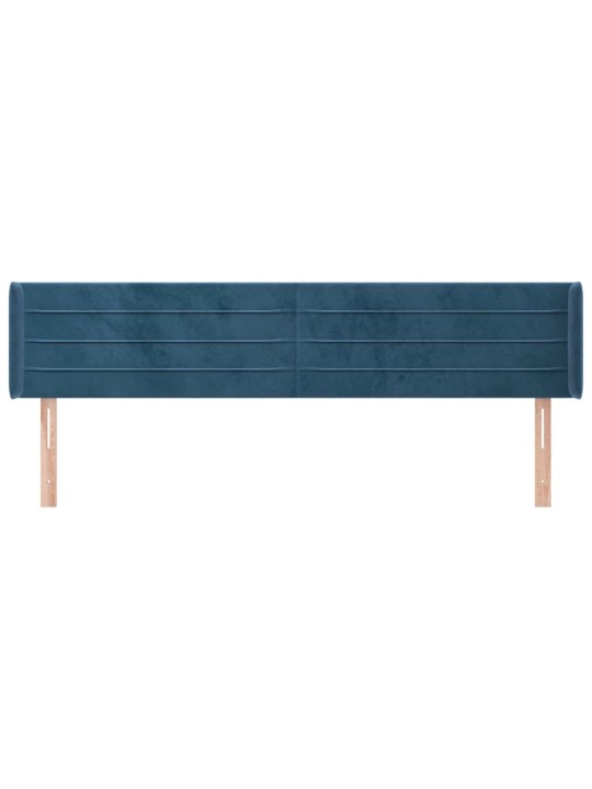 Voodipeats servadega, tumesinine, 203x16x78/88 cm, samet