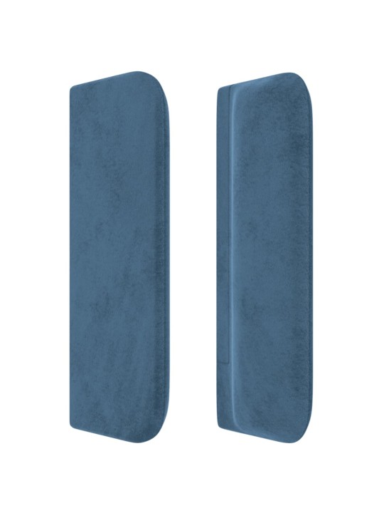 Voodipeats servadega, tumesinine, 203x16x78/88 cm, samet