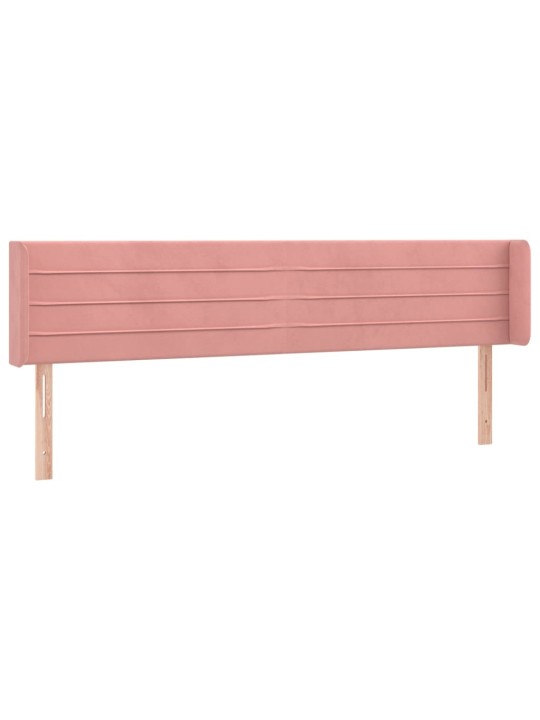 Voodipeats servadega, roosa, 203x16x78/88 cm, samet