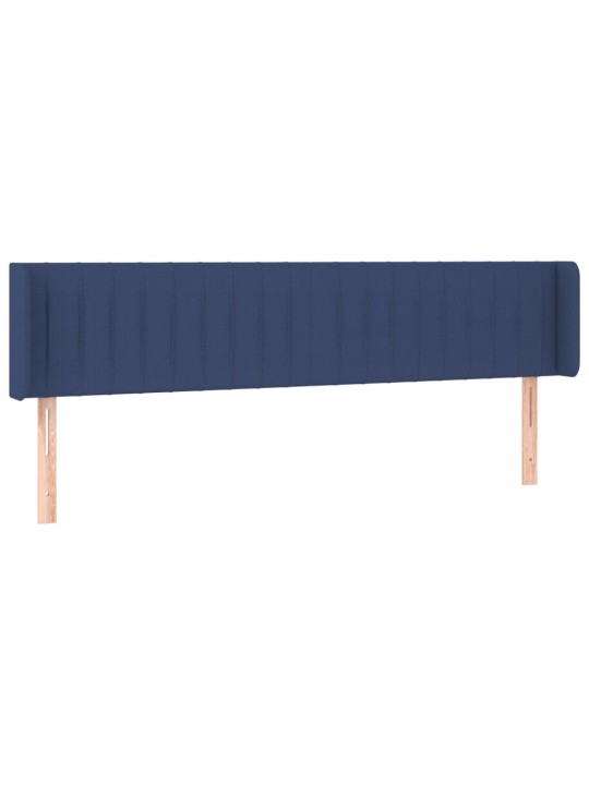 Voodipeats servadega, sinine, 163x16x78/88 cm, kangas