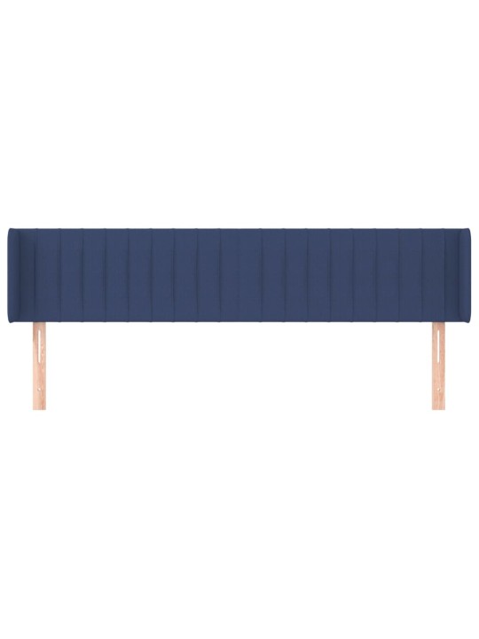 Voodipeats servadega, sinine, 163x16x78/88 cm, kangas