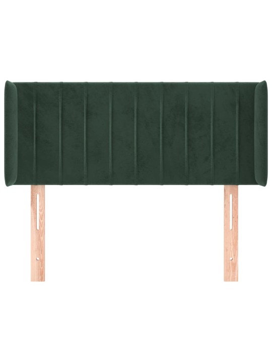 Voodipeats servadega, tumeroheline, 93x16x78/88 cm, samet