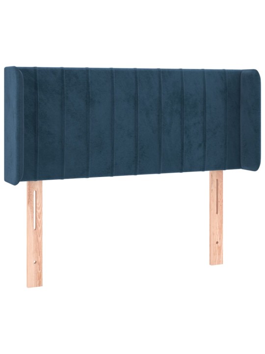 Voodipeats servadega, tumesinine, 93x16x78/88 cm, samet