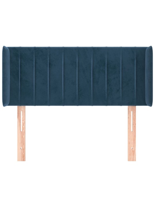 Voodipeats servadega, tumesinine, 93x16x78/88 cm, samet