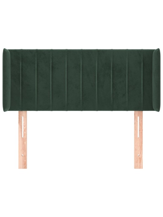 Voodipeats servadega, tumeroheline, 103x16x78/88 cm, samet