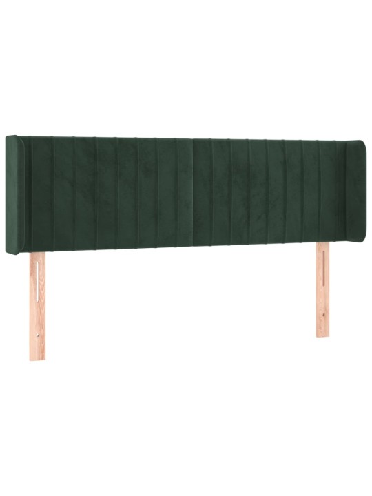 Voodipeats servadega, tumeroheline, 147x16x78/88 cm, samet