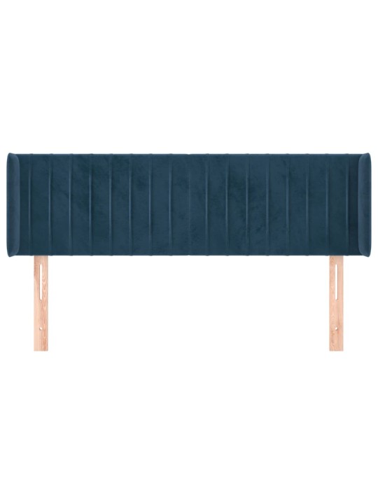 Voodipeats servadega, tumesinine, 147x16x78/88 cm, samet