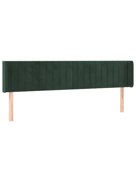 Voodipeats servadega, tumeroheline, 183x16x78/88 cm, samet