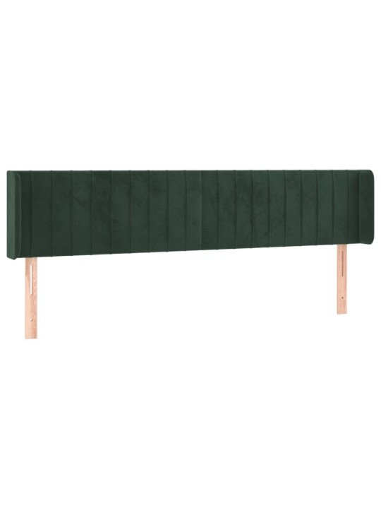 Voodipeats servadega, tumeroheline, 203x16x78/88 cm, samet