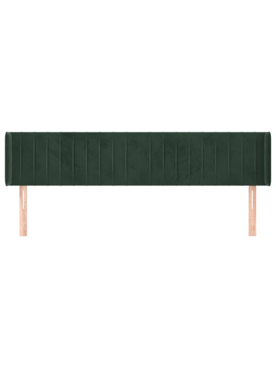 Voodipeats servadega, tumeroheline, 203x16x78/88 cm, samet