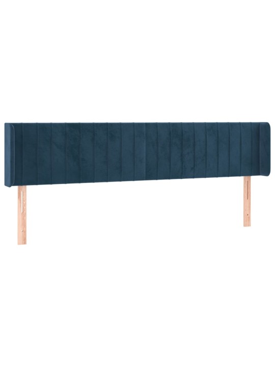 Voodipeats servadega, tumesinine, 203x16x78/88 cm, samet