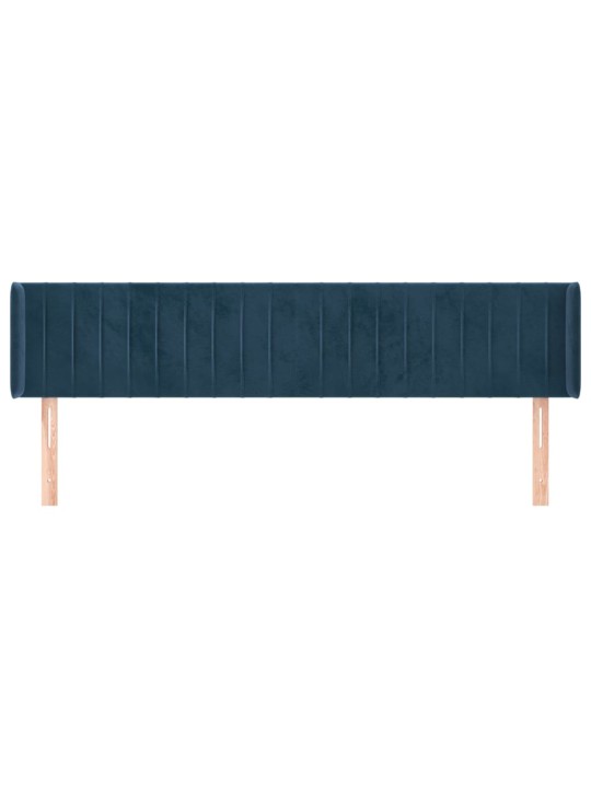 Voodipeats servadega, tumesinine, 203x16x78/88 cm, samet