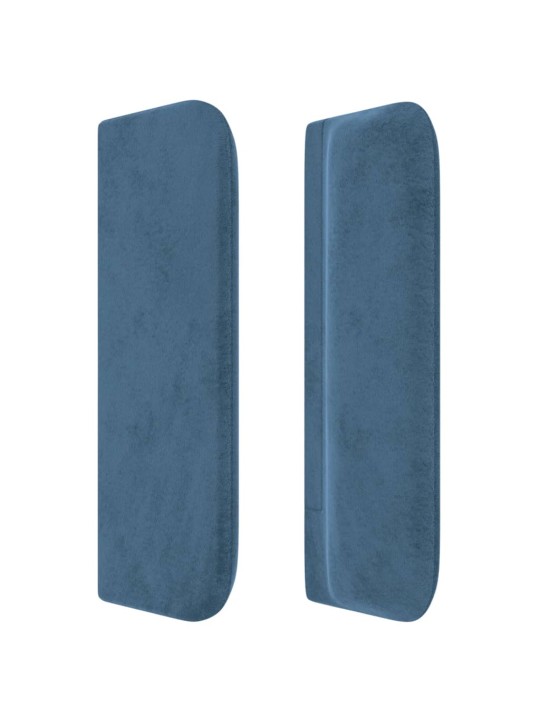 Voodipeats servadega, tumesinine, 203x16x78/88 cm, samet