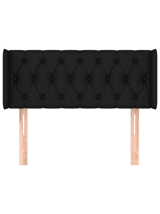Voodipeats servadega, must, 103x16x78/88 cm, kangas