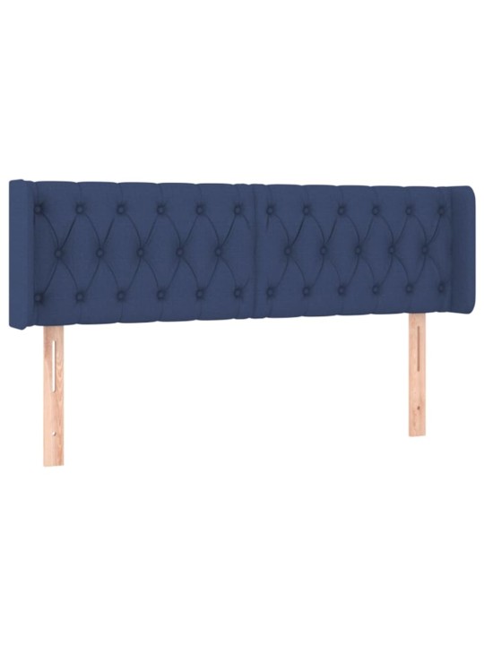 Voodipeats servadega, sinine, 147x16x78/88 cm, kangas