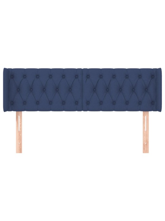 Voodipeats servadega, sinine, 147x16x78/88 cm, kangas