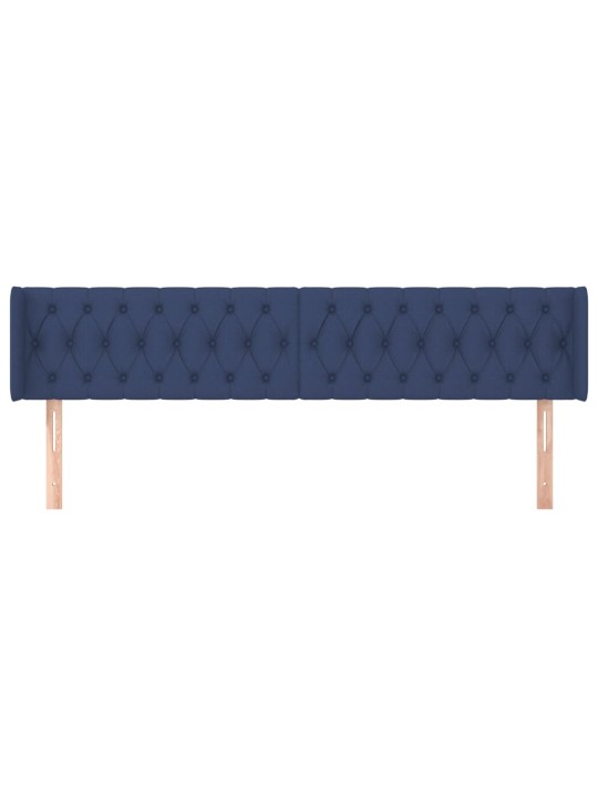 Voodipeats servadega, sinine, 183x16x78/88 cm, kangas