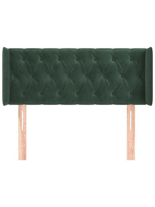 Voodipeats servadega, tumeroheline, 93x16x78/88 cm, samet