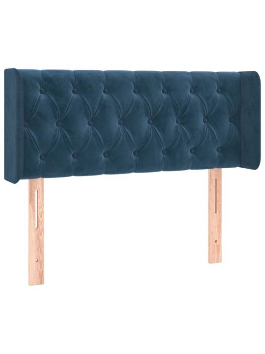 Voodipeats servadega, tumesinine, 93x16x78/88 cm, samet