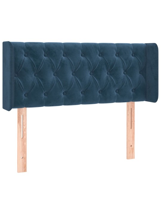 Voodipeats servadega, tumesinine, 103x16x78/88 cm, samet