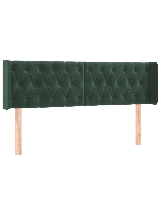 Voodipeats servadega, tumeroheline, 147x16x78/88 cm, samet