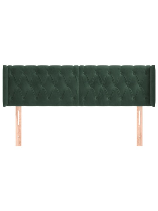 Voodipeats servadega, tumeroheline, 147x16x78/88 cm, samet