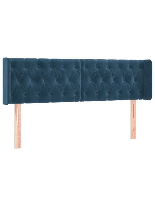 Voodipeats servadega, tumesinine, 147x16x78/88 cm, samet