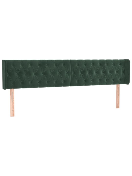 Voodipeats servadega, tumeroheline, 203x16x78/88 cm, samet