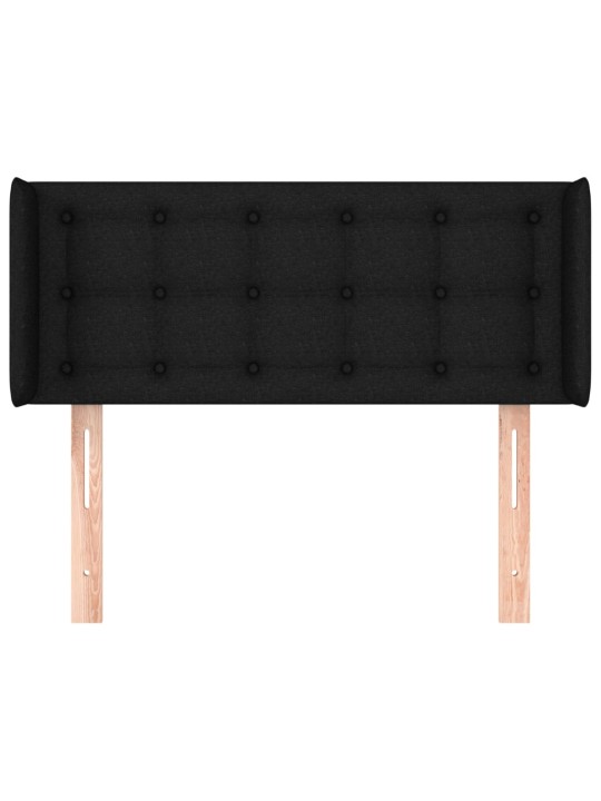 Voodipeats servadega, must, 83x16x78/88 cm, kangas