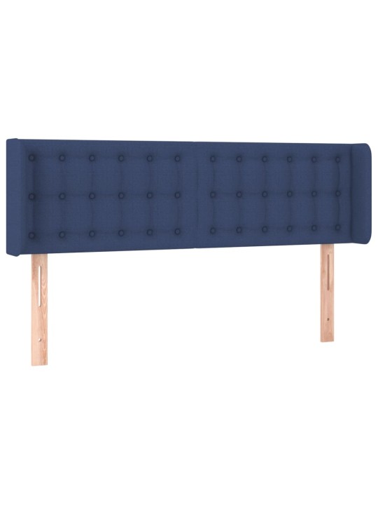 Voodipeats servadega, sinine, 147x16x78/88 cm, kangas