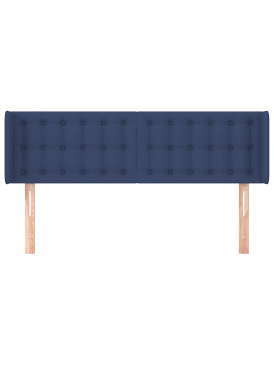 Voodipeats servadega, sinine, 147x16x78/88 cm, kangas