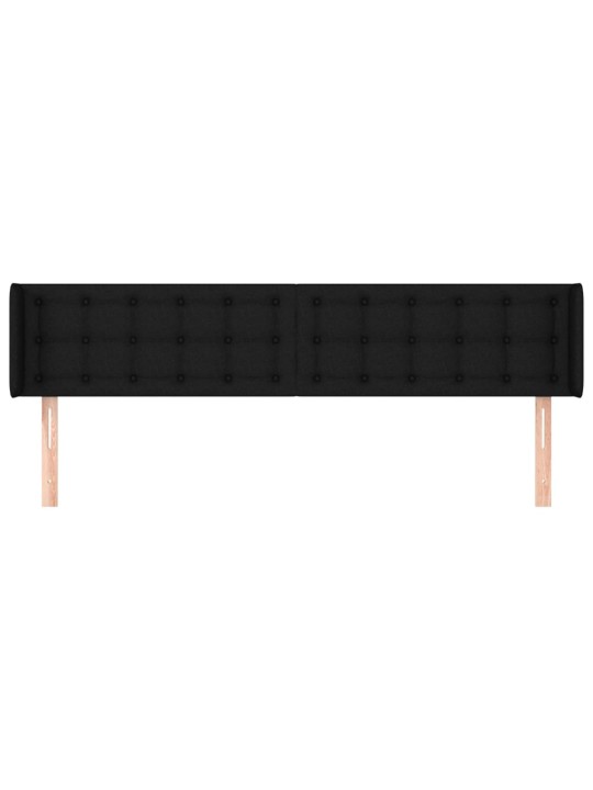 Voodipeats servadega, must, 203x16x78/88 cm, kangas