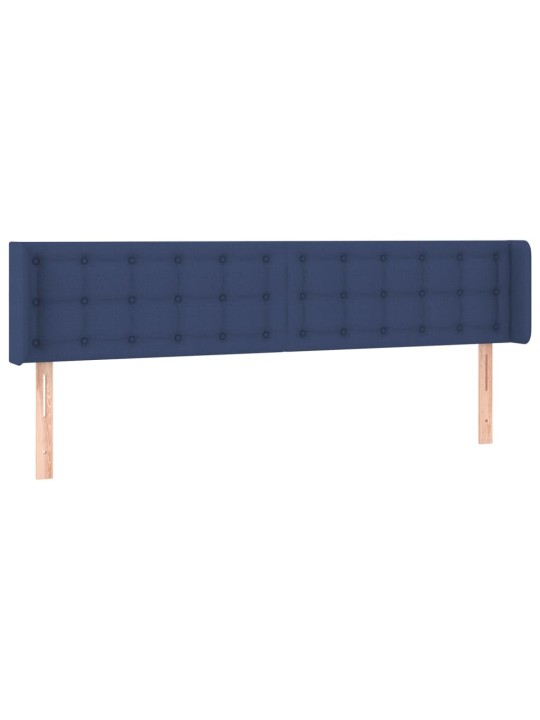 Voodipeats servadega, sinine, 203x16x78/88 cm, kangas