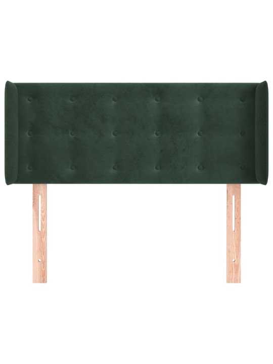 Voodipeats servadega, tumeroheline, 93x16x78/88 cm, samet